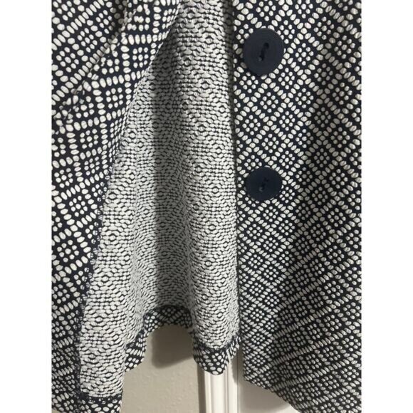 NWT JM Collection Women’s 3 button printed business casual Navy Jacket Size XL - Picture 3 of 10